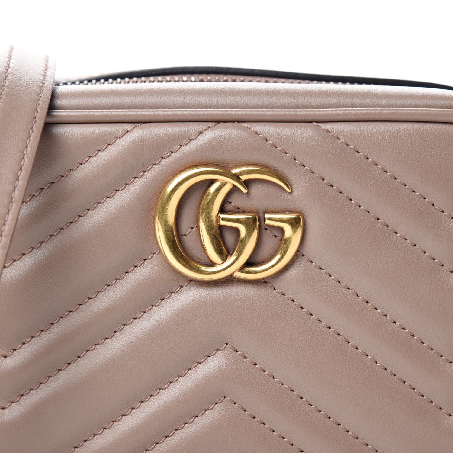 Gucci Calfskin Matelasse Mini GG Marmont Chain Shoulder Bag Porcelain Rose 10 of 10