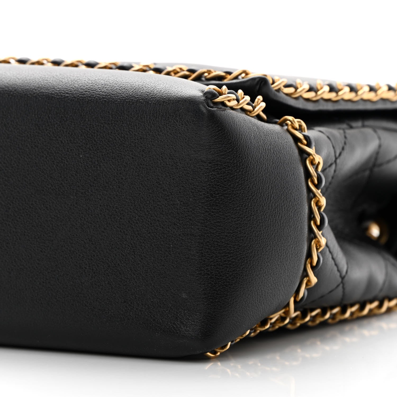 Chanel Calfskin Stitched Chain Flap Black 10 of 13