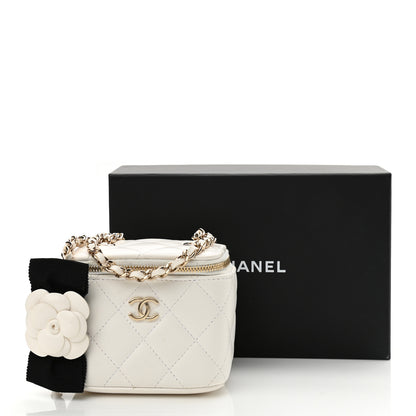 Chanel Lambskin Quilted My Chanel Lady Vanity Case With Chain White 11 of 11