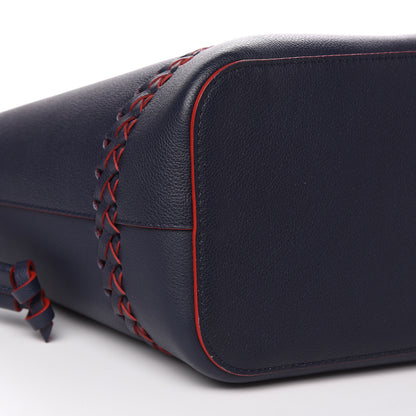 Louis Vuitton Soft Calfskin Braided Lockme Bucket Marine Rouge 7 of 9
