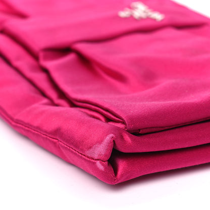 Prada Satin Rasso Bow Pochette Clutch Fuxia 9 of 10