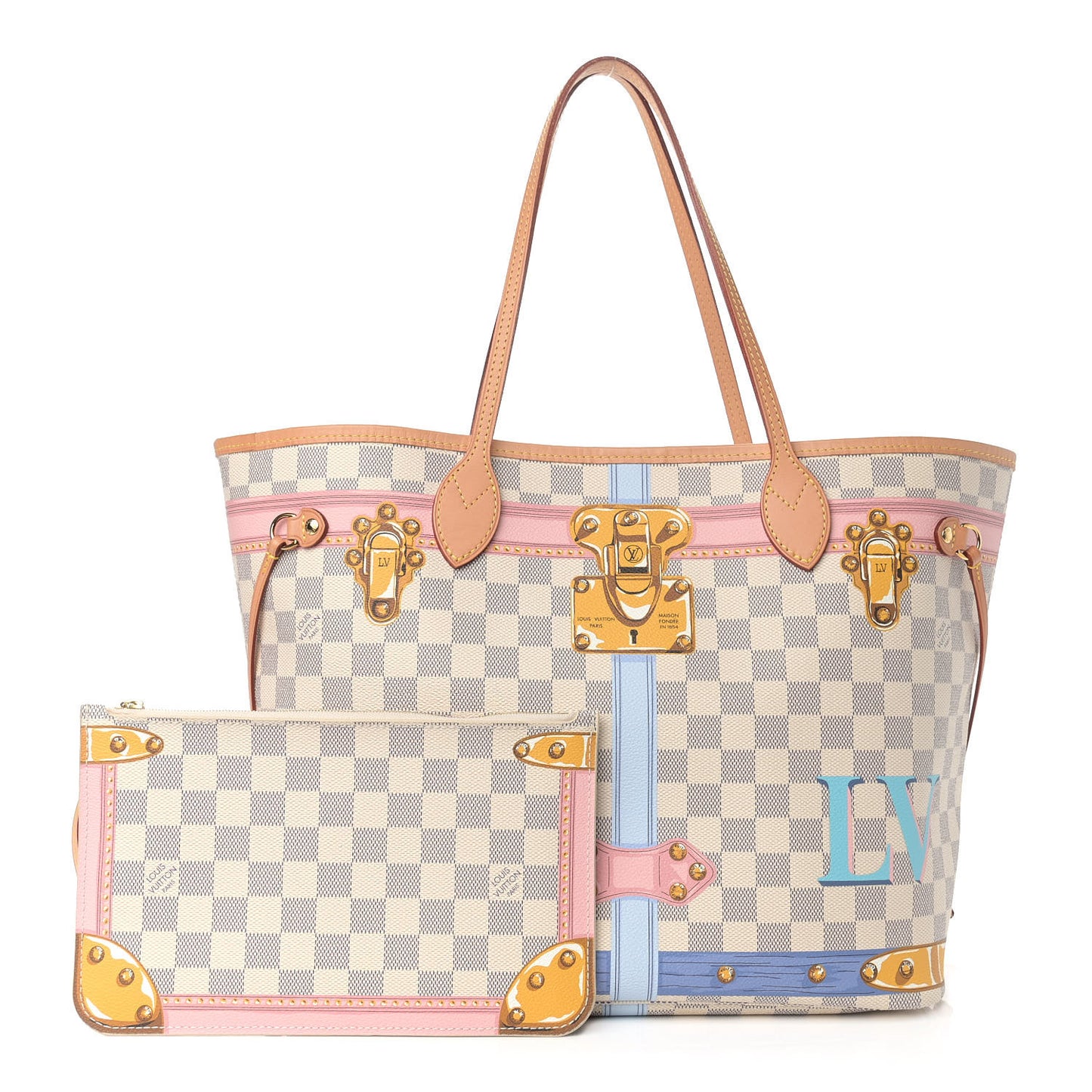Damier Azur Summer Trunks Neo Neverfull MM