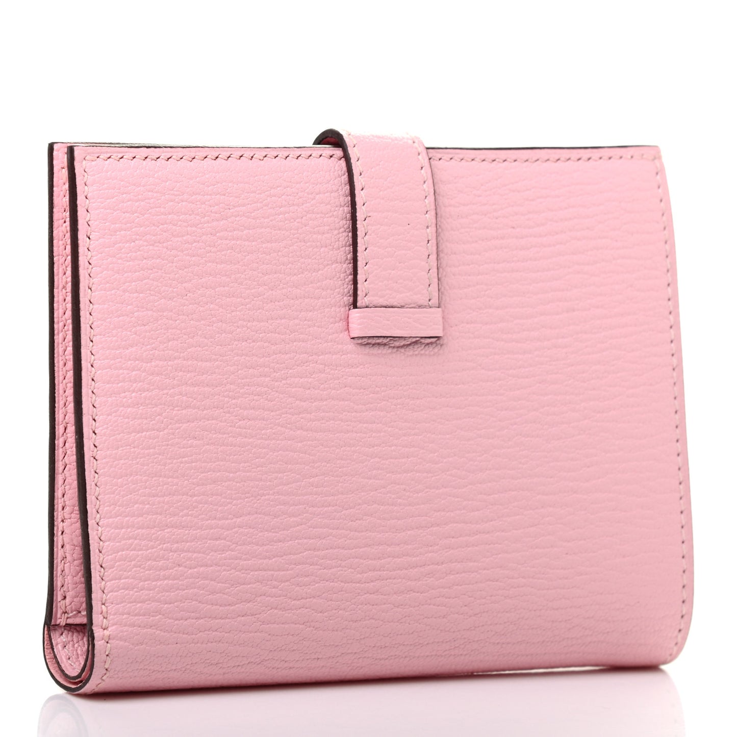 Chevre Mysore Bearn Compact Wallet Rose Sakura