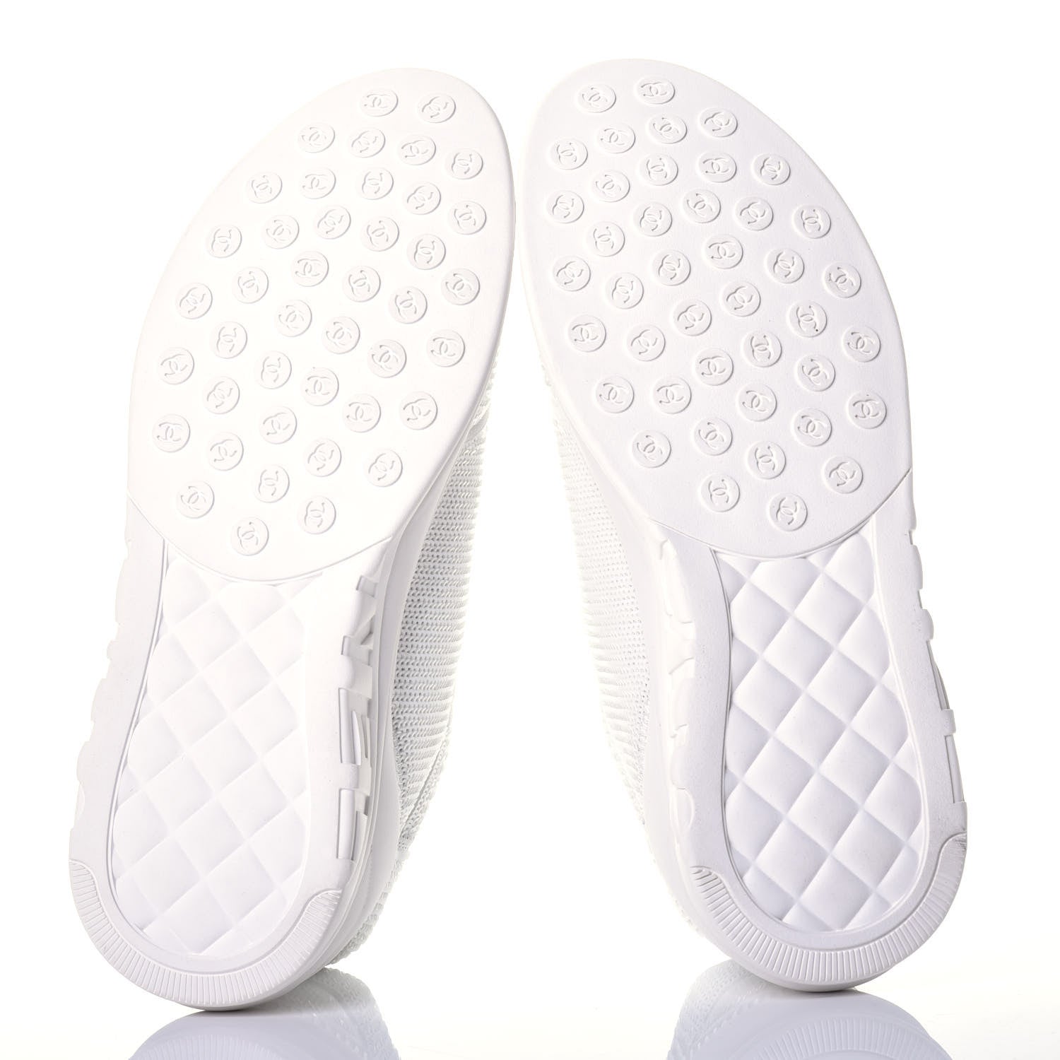 Chanel Sequin CC Sneakers 42 White 5 of 9