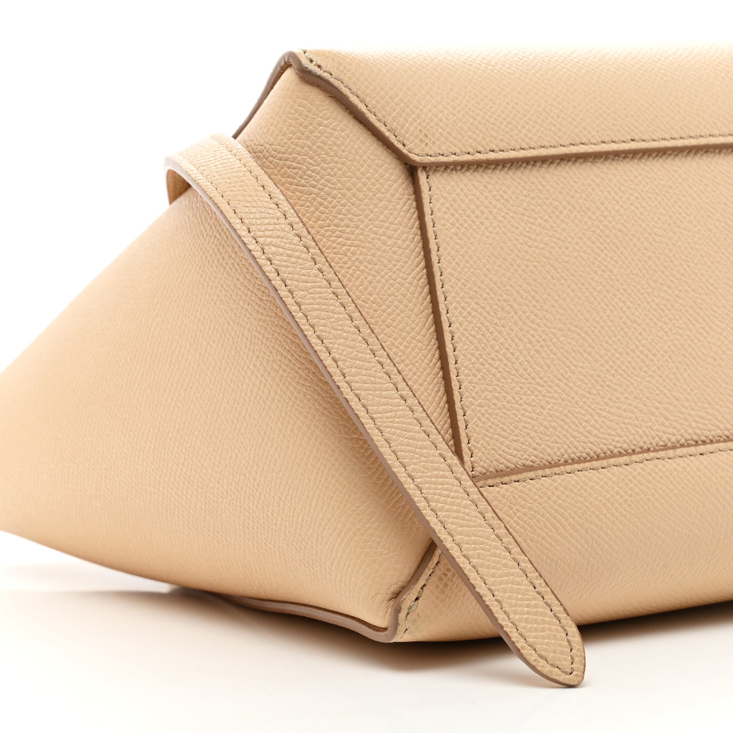 Grained Calfskin Micro Belt Bag Nude