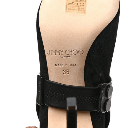 Jimmy Choo Suede Calfskin Hurley 100 Boots 36 Black 6 of 10