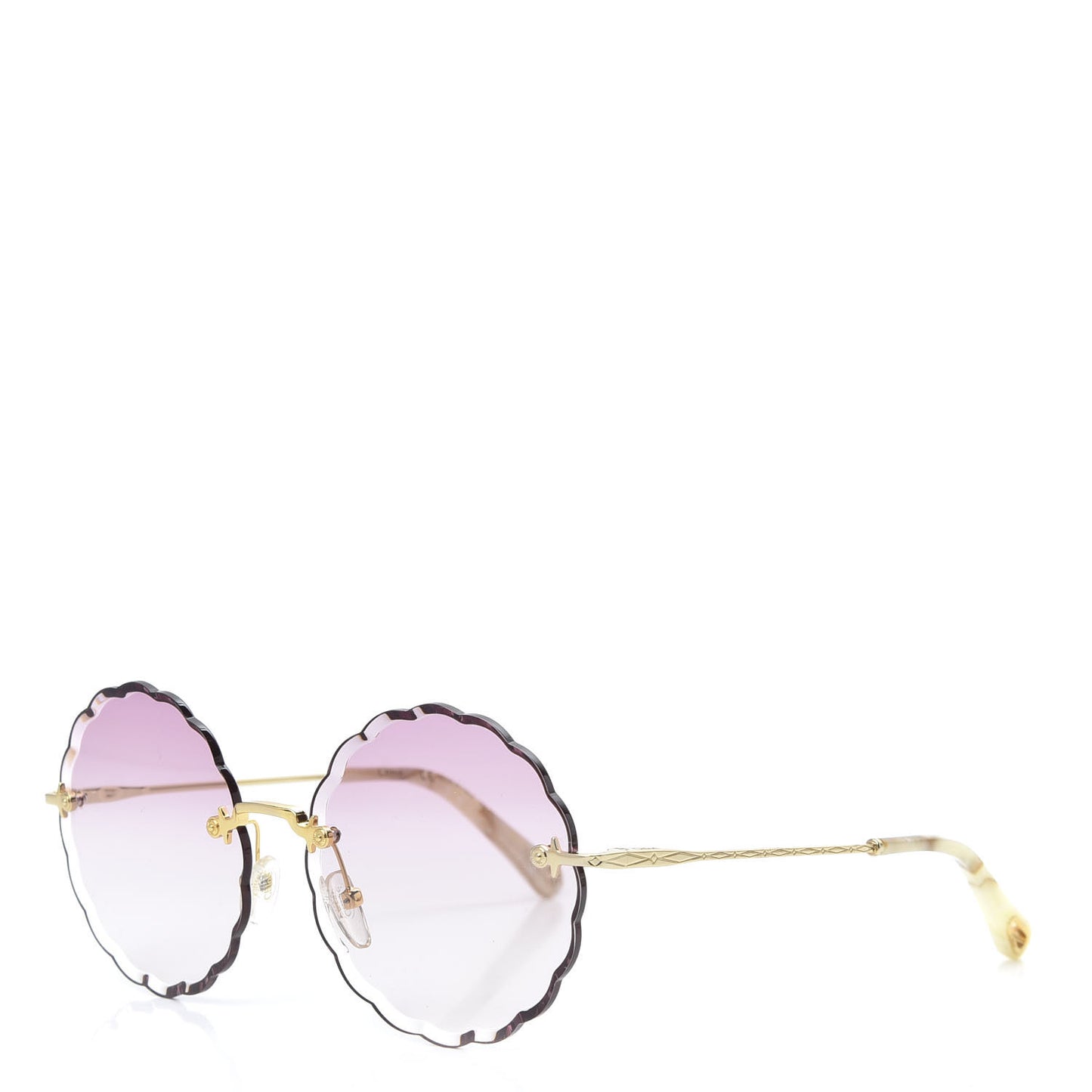 Rosie Bevelled Round Sunglasses CE142S Gold Gradient Coral