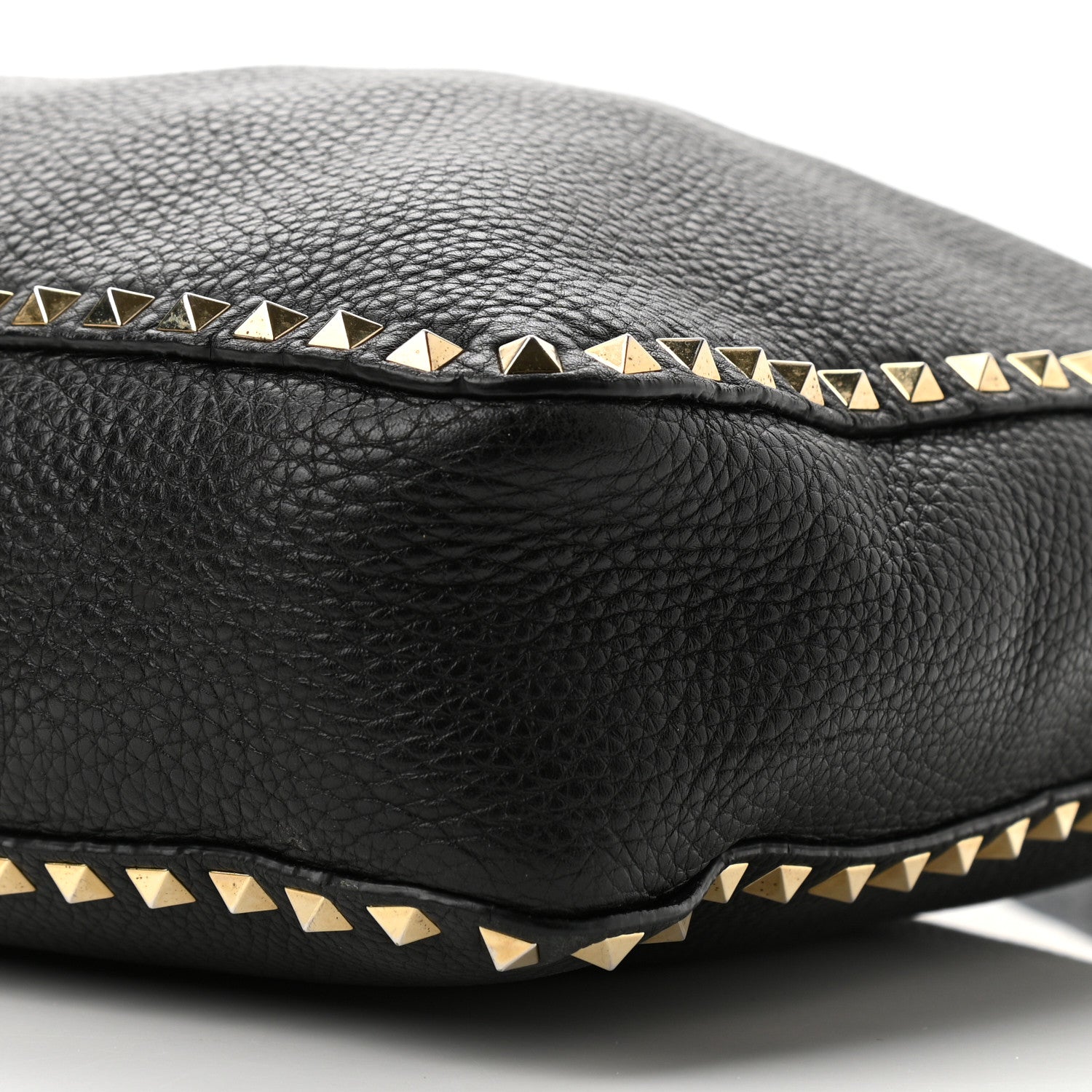 Valentino Garavani Pebbled Calfskin Large Rockstud Flip-Lock Messenger Bag Black 10 of 10