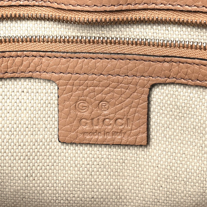 Gucci Pebbled Calfskin Medium Soho Flap Crossbody Camelia 6 of 9