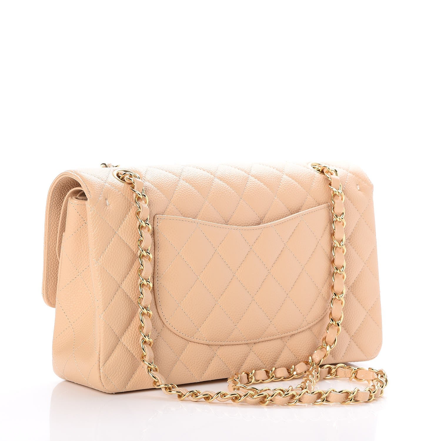 Chanel Caviar Quilted Medium Double Flap Beige Clair 2 of 10