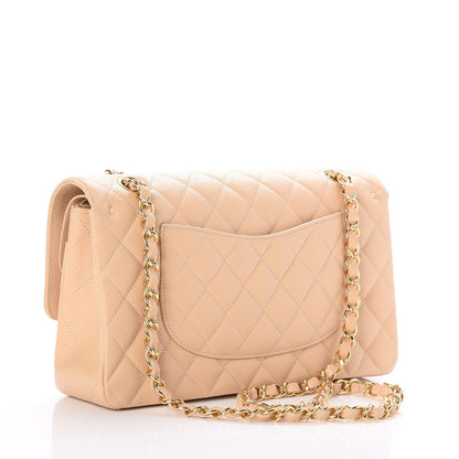 Chanel Caviar Quilted Medium Double Flap Beige Clair 2 of 10