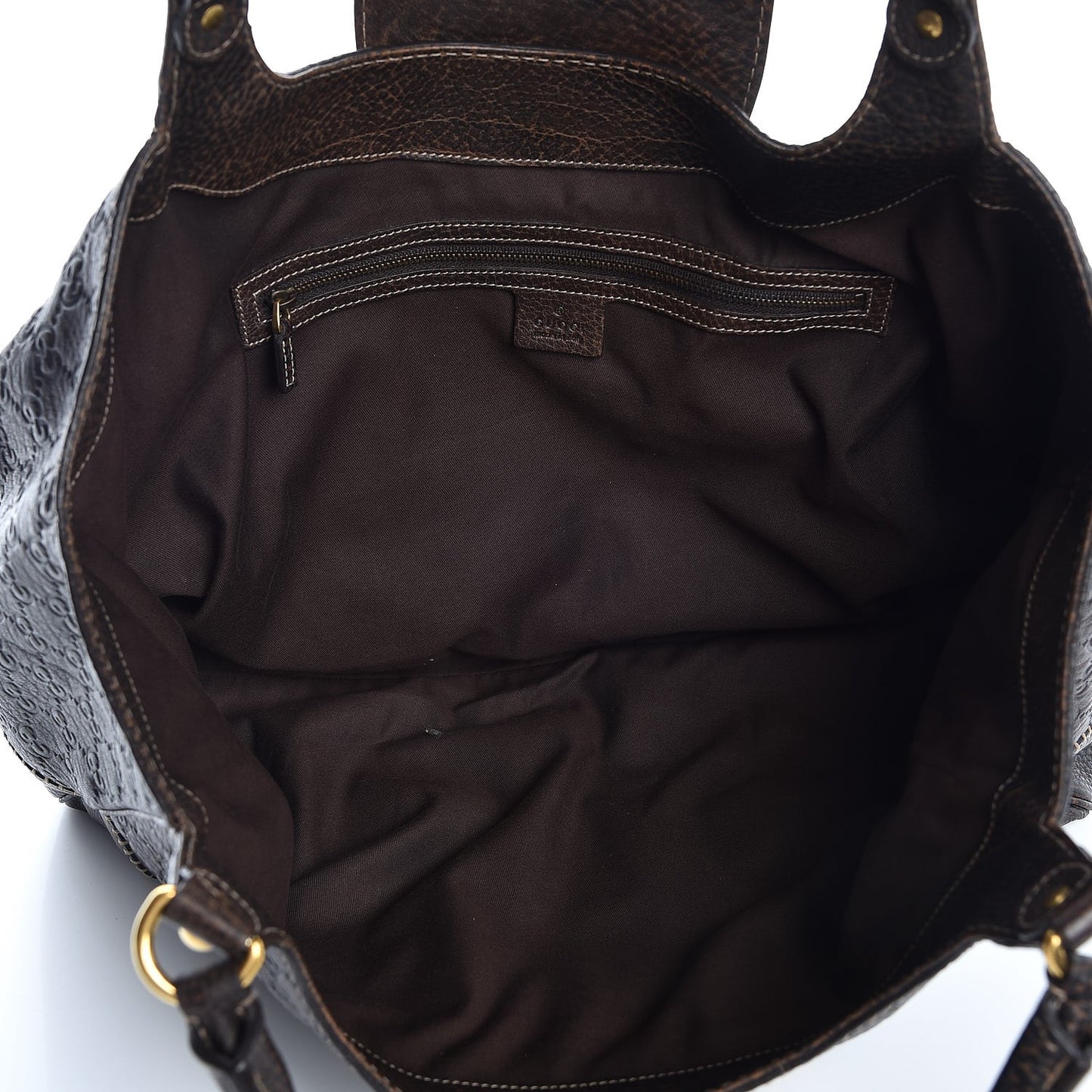 Guccissima Large New Pelham Shoulder Bag Dark Brown
