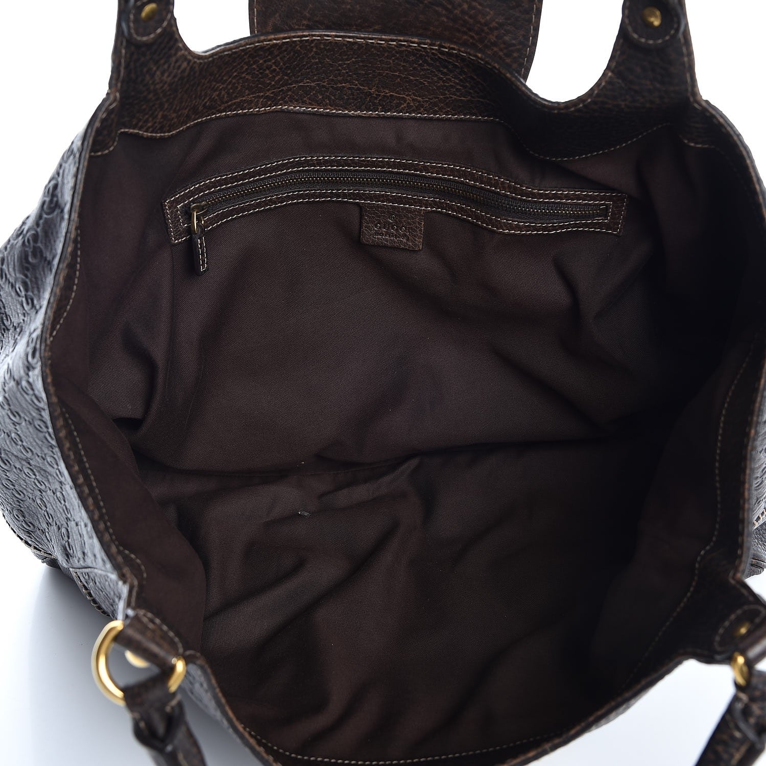 Gucci Guccissima Large New Pelham Shoulder Bag Dark Brown 5 of 7