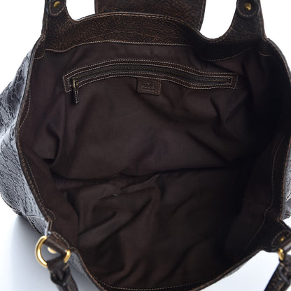 Gucci Guccissima Large New Pelham Shoulder Bag Dark Brown 5 of 7