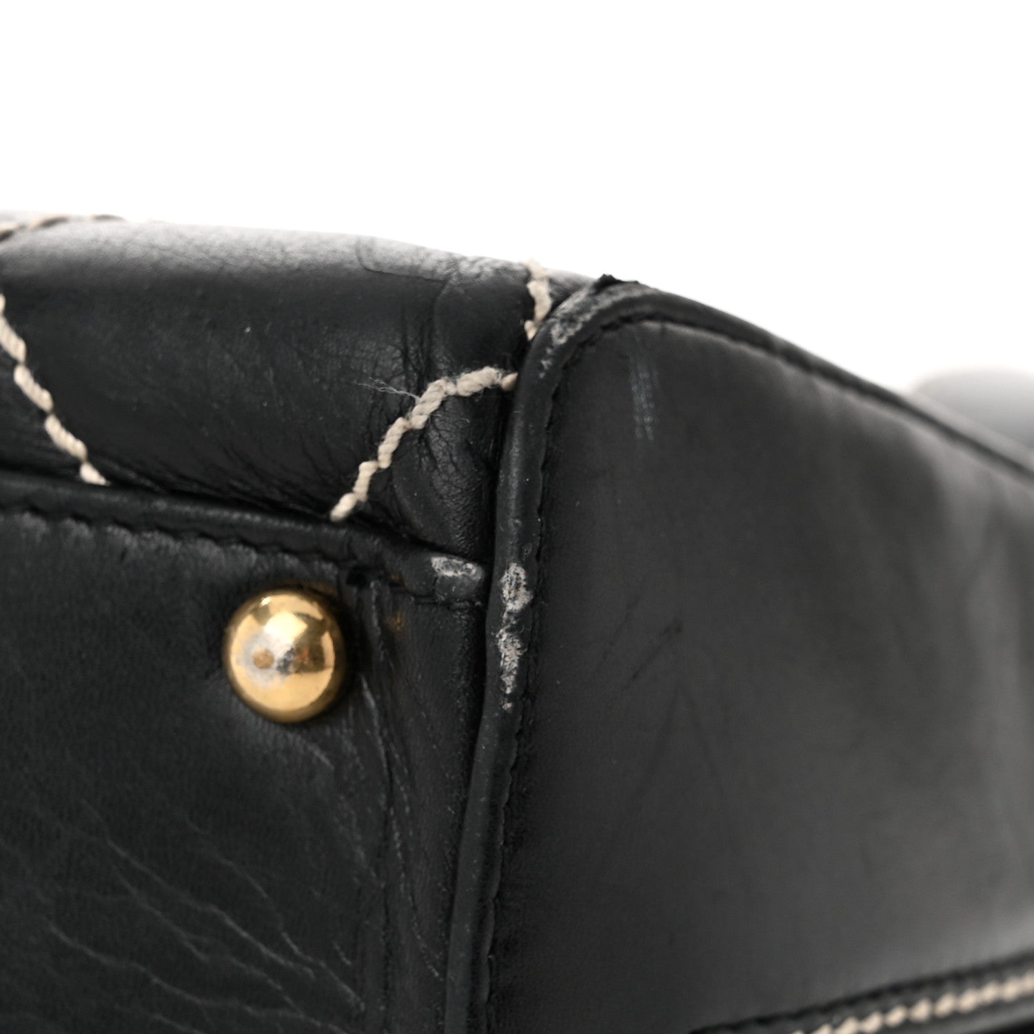 Chanel Calfskin Contrast Stitch Surpique Black 13 of 13