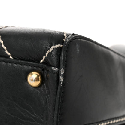 Chanel Calfskin Contrast Stitch Surpique Black 13 of 13