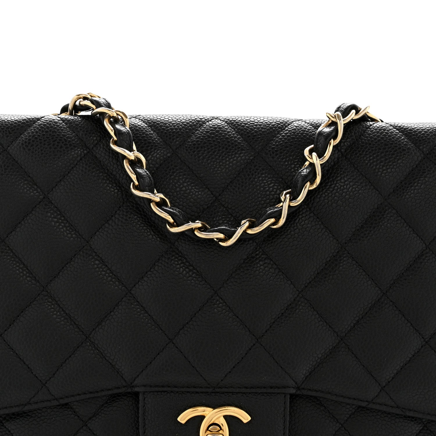 Chanel Caviar Quilted Jumbo Single Flap Black 8 of 13