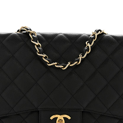Chanel Caviar Quilted Jumbo Single Flap Black 8 of 13