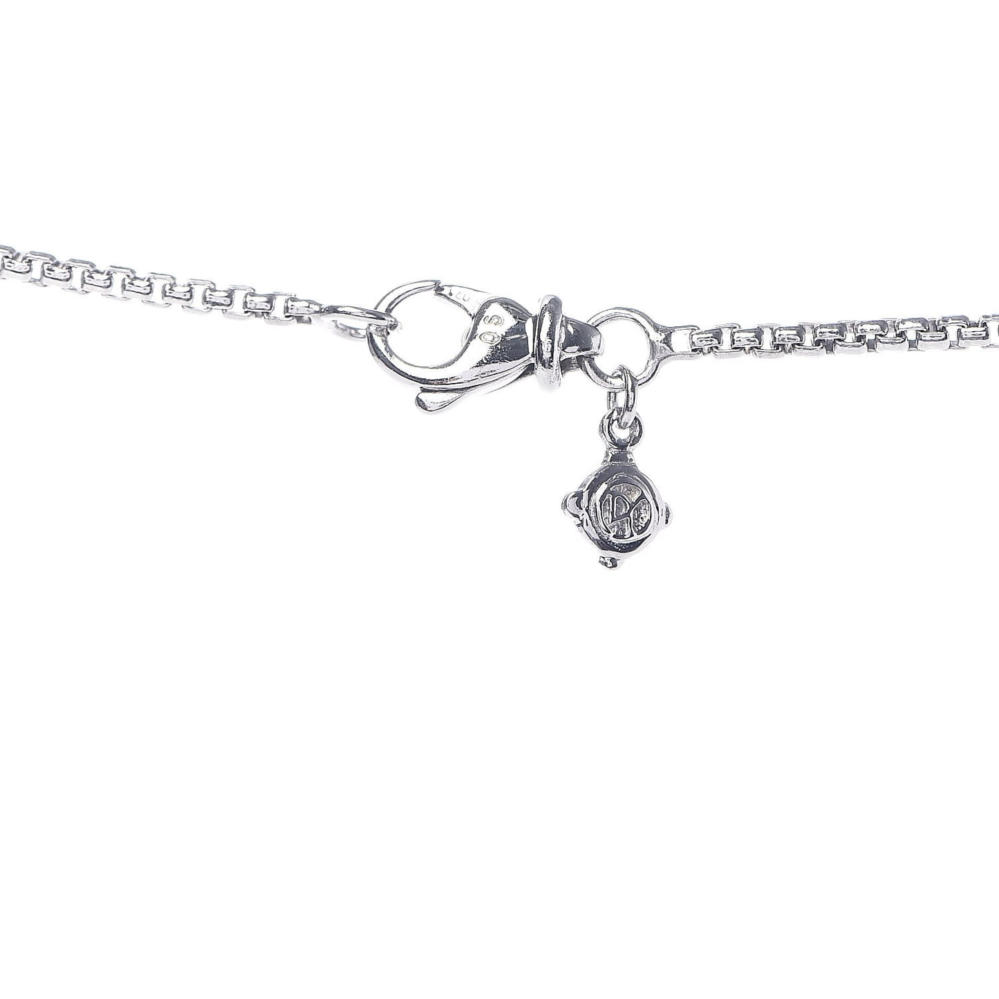 Sterling Silver 18K White Gold Blue Topaz Orb Station Necklace
