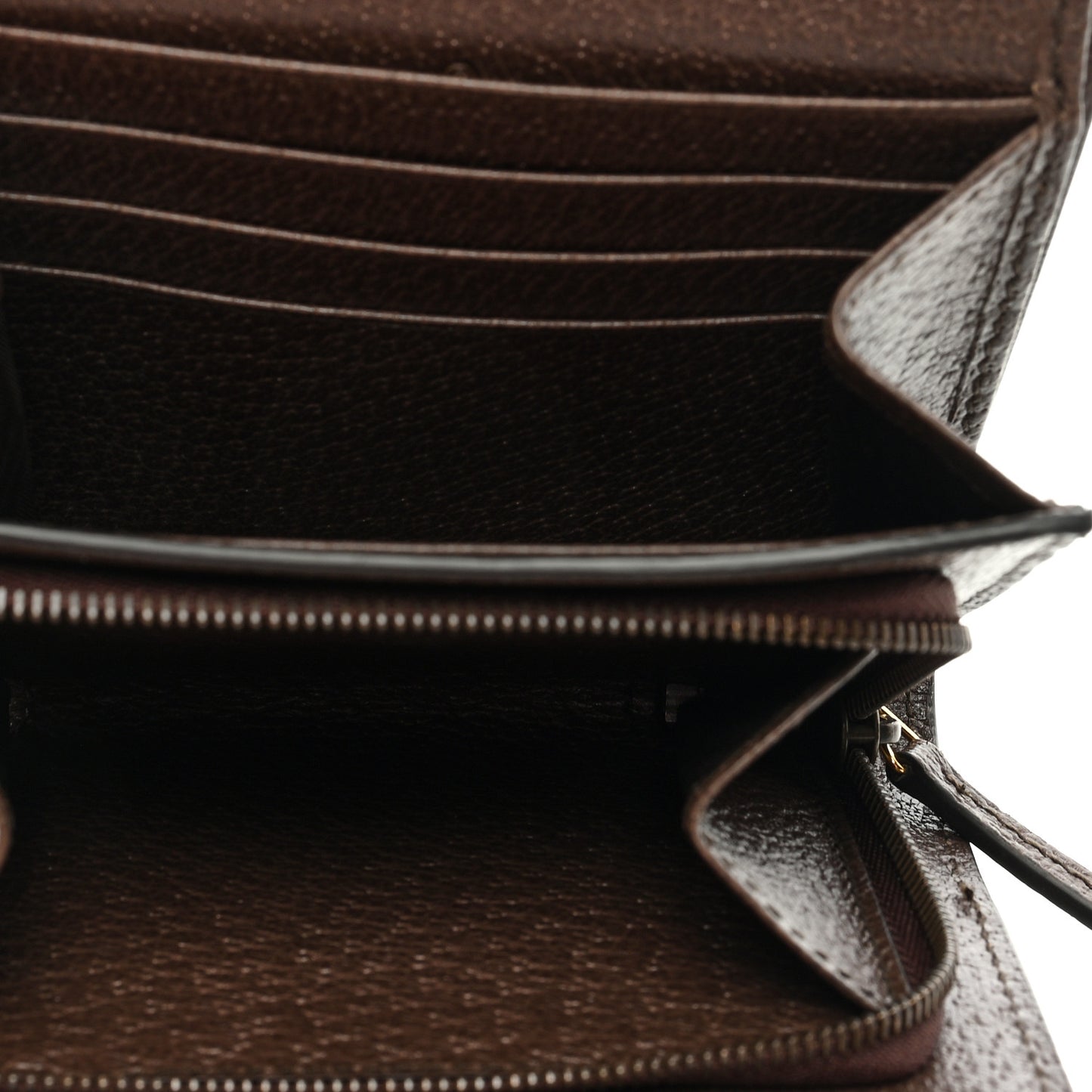 Monogram Jumbo GG Textured Dollar Calfskin Diana Compact Wallet Camel Ebony New Acero