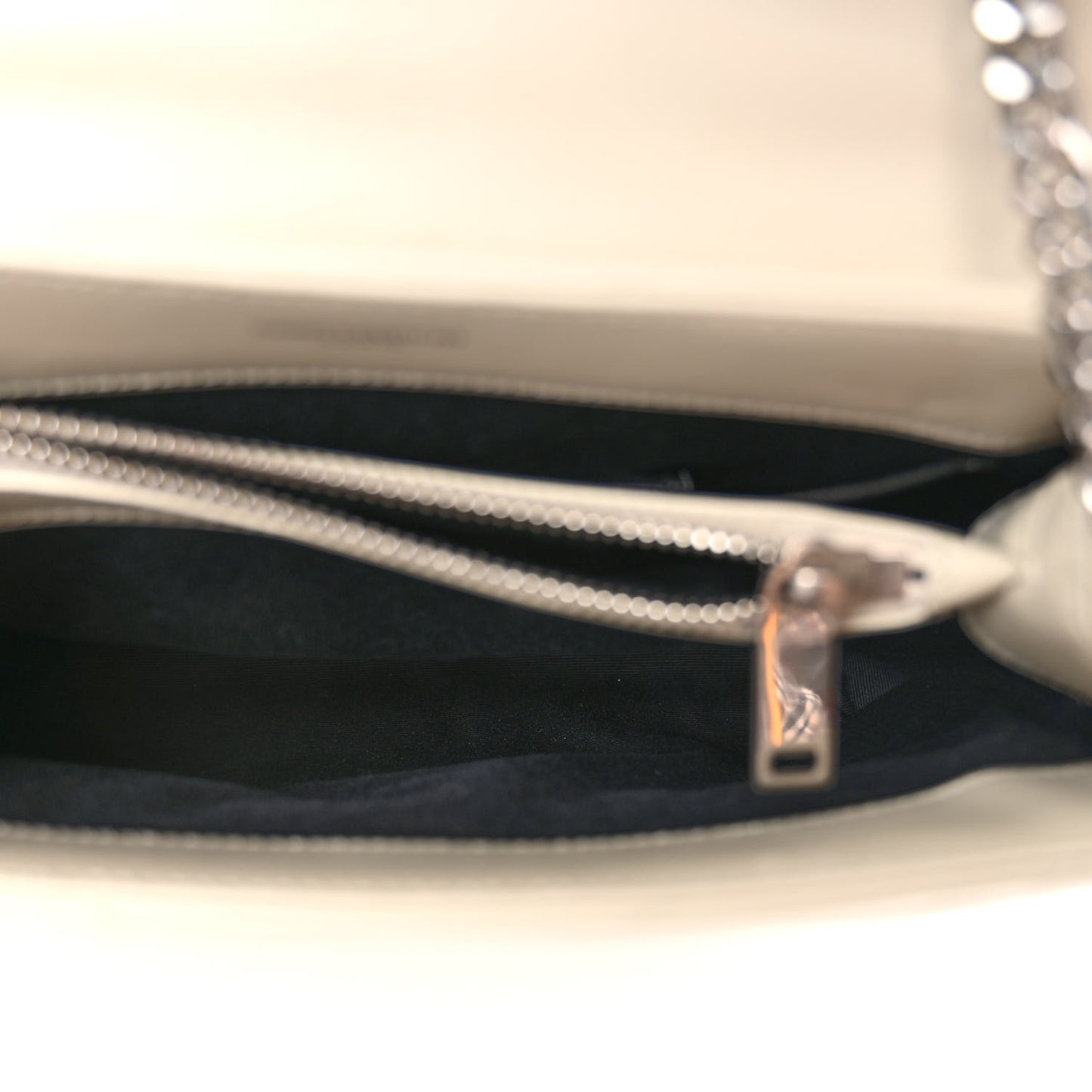 Calfskin Y Quilted Monogram Small Loulou Chain Satchel Ivory