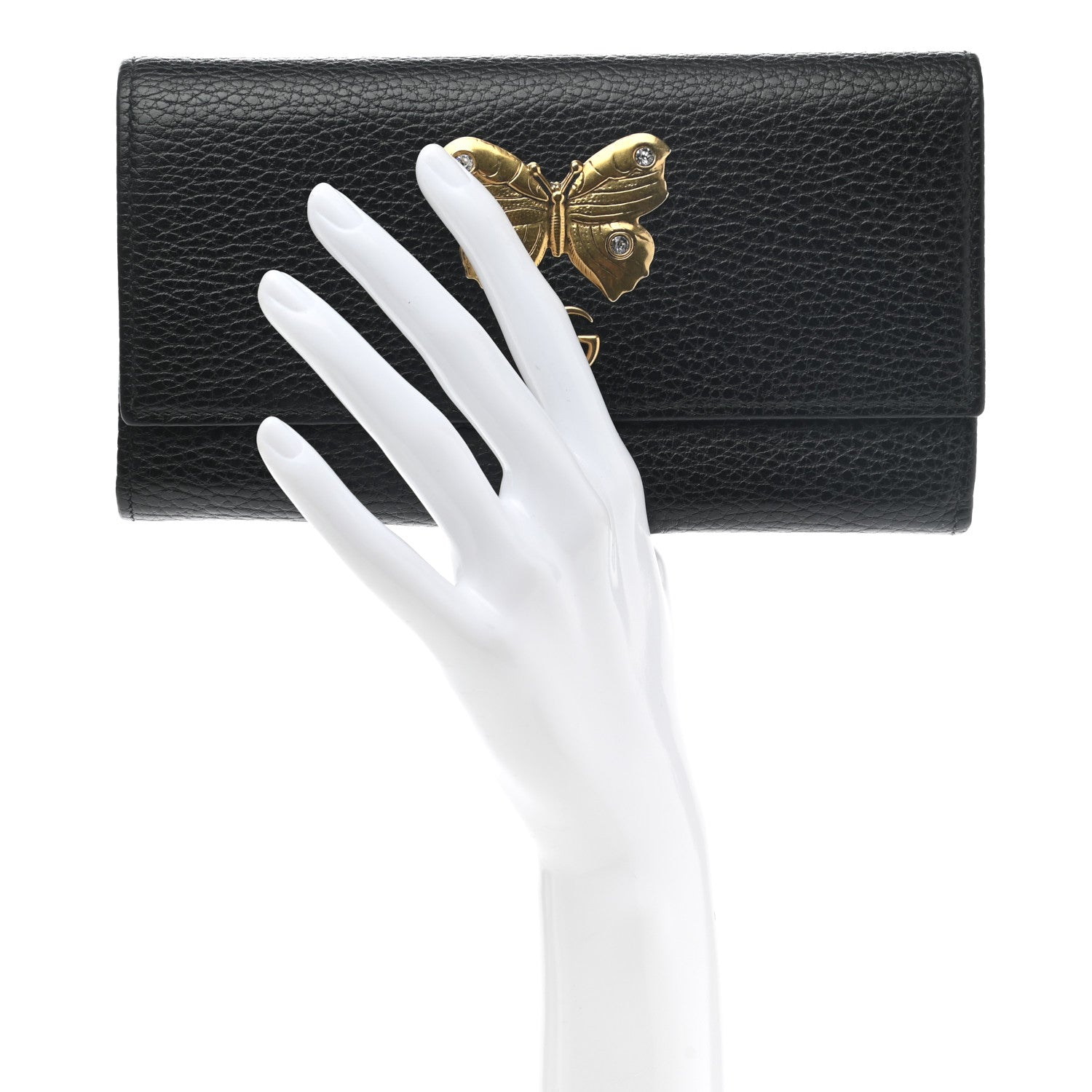 Gucci Calfskin Garden Continental Wallet Black 2 of 7