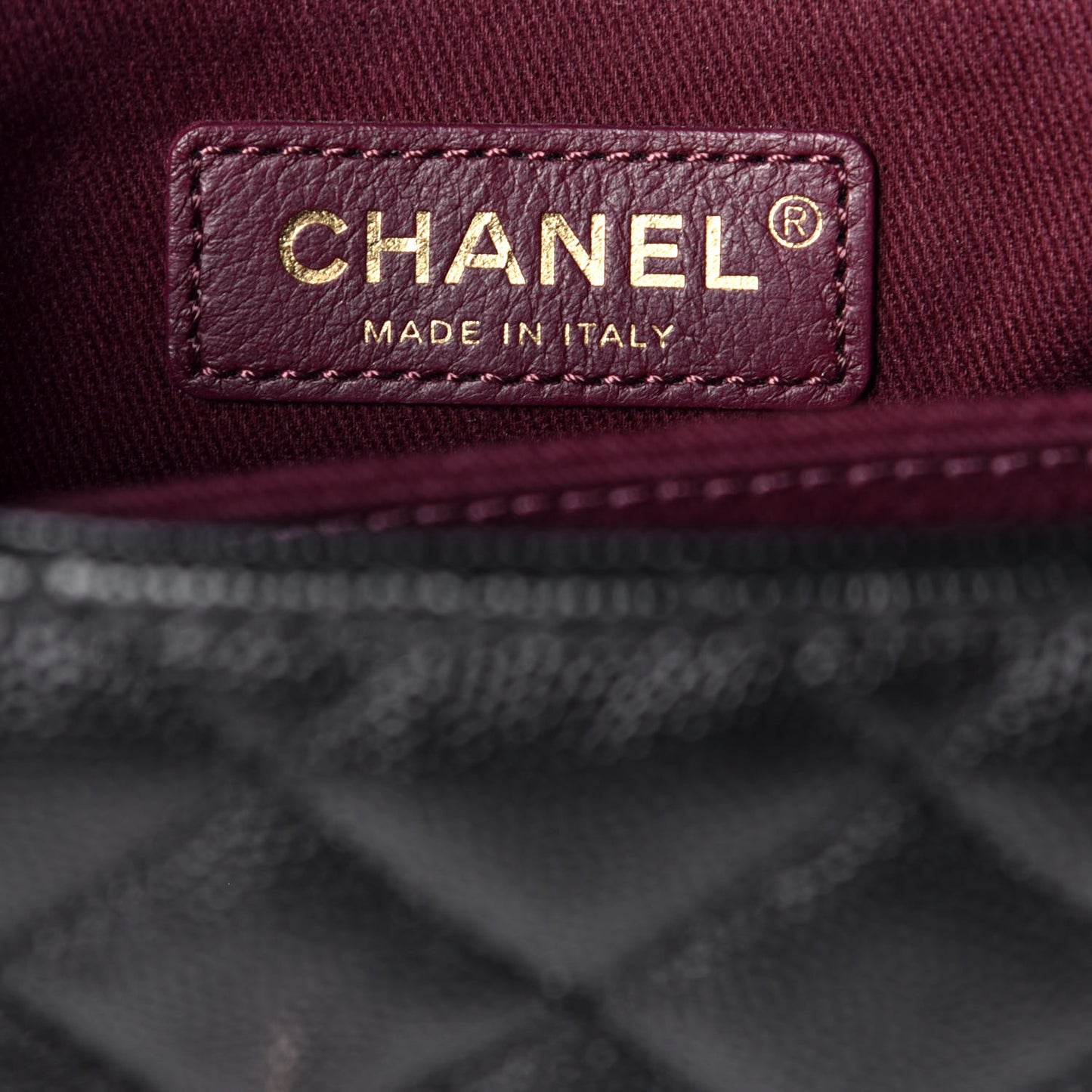 Caviar Quilted Mini Coco Handle Flap Black