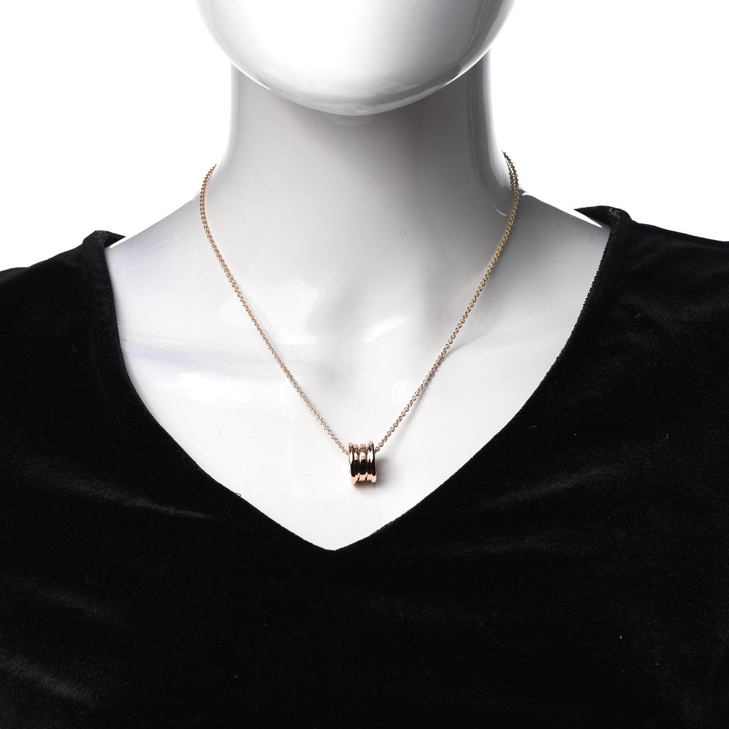 Bulgari 18K Rose Gold B.Zero1 Pendant Necklace 2 of 8