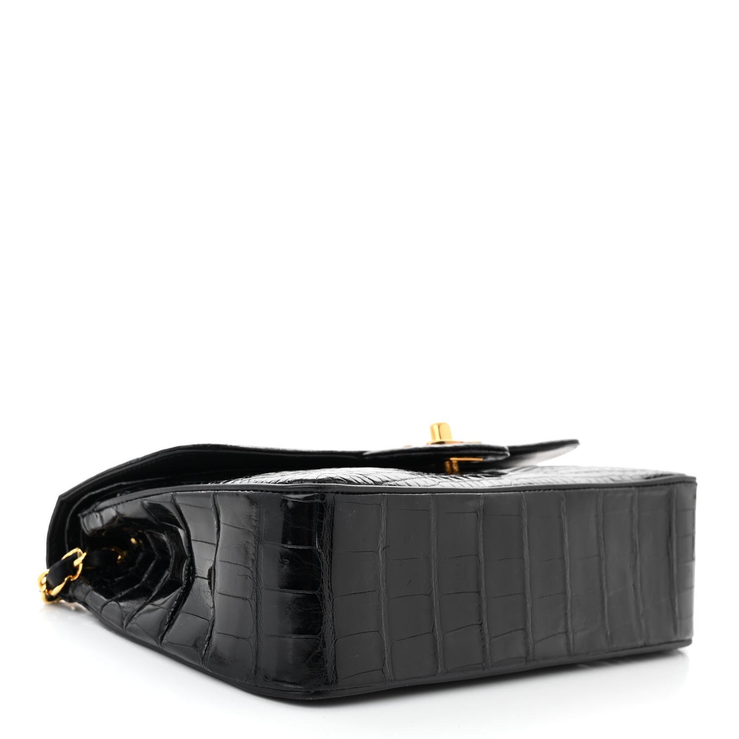 Chanel Alligator Small Double Flap Black 4 of 12