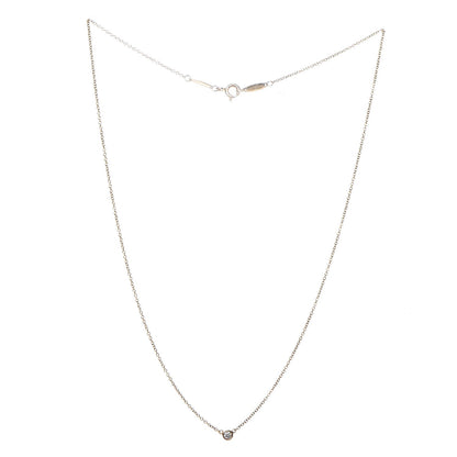 Tiffany 18K Yellow Gold Diamond .05ct Elsa Peretti Diamonds by the Yard Pendant Necklace 3 of 9