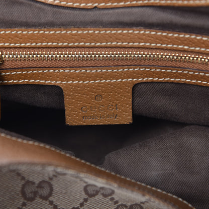 Gucci Monogram Calfskin Large Bardot Shoulder Bag Brown 6 of 9