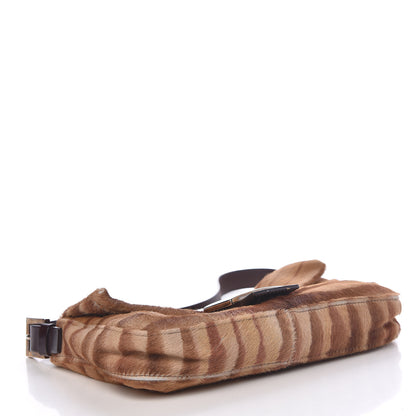 Fendi Calf Hair Zebra Print Baguette Brown 4 of 15