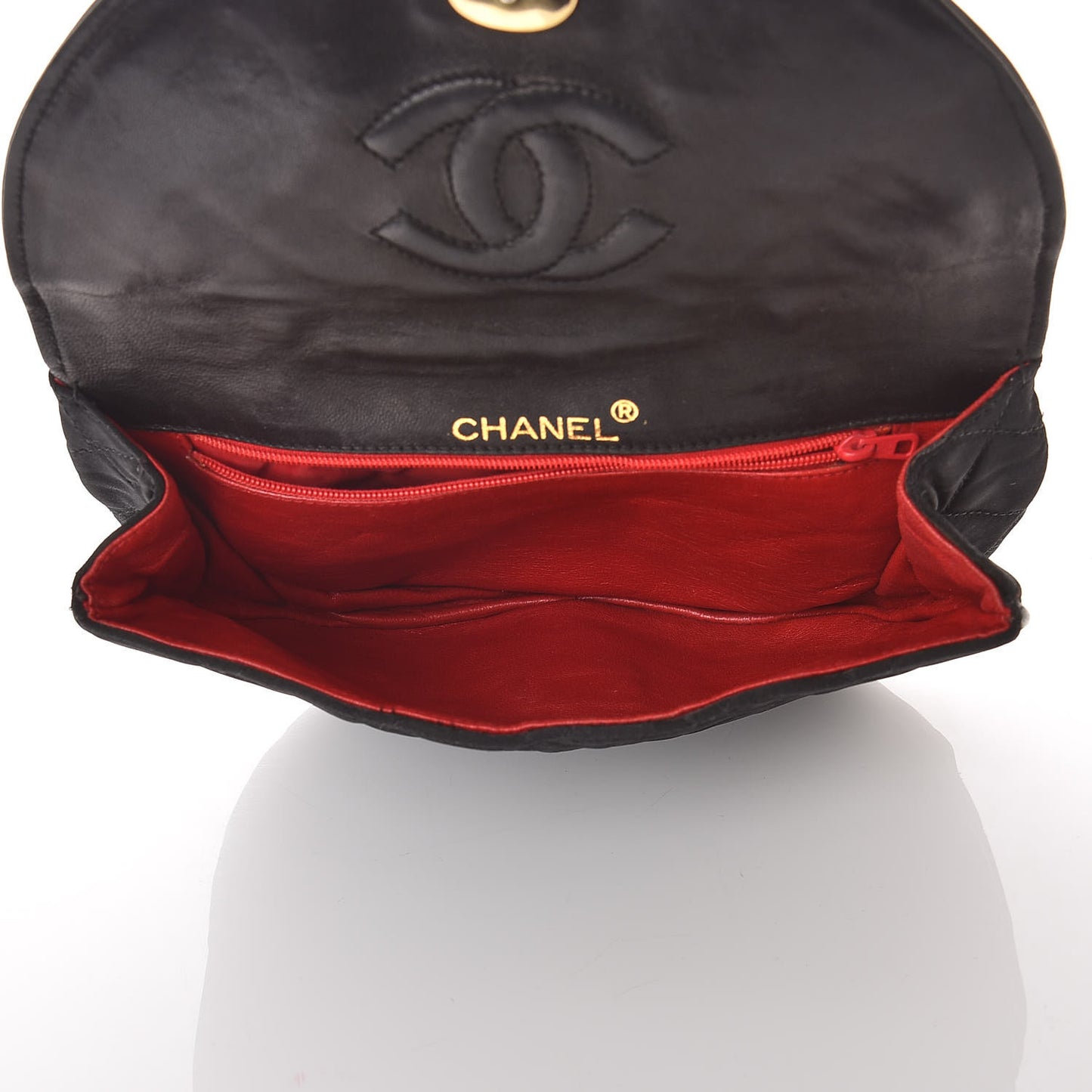 Satin Quilted Evening Clutch Black