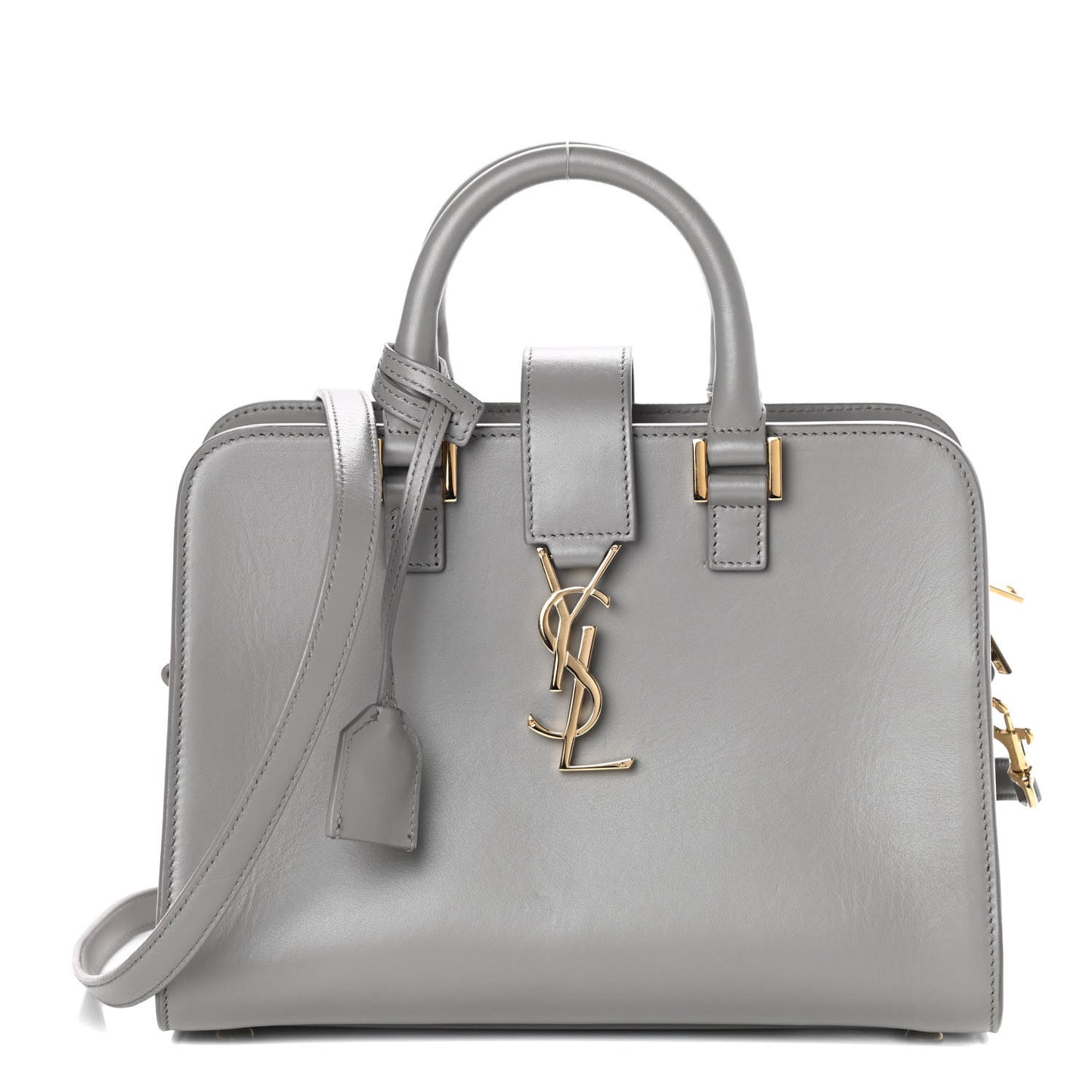 Calfskin Monogram Baby Cabas Oyster Grey