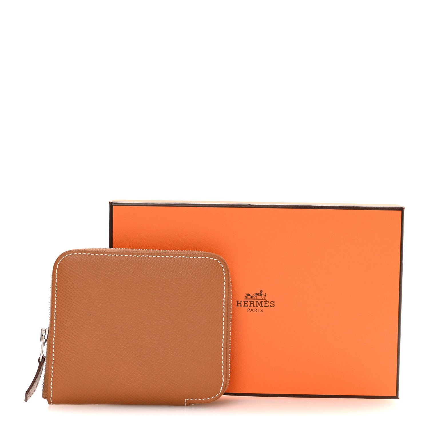 Hermes Epsom Silk'in Compact Wallet Gold Cassis Vert Fizz 8 of 9