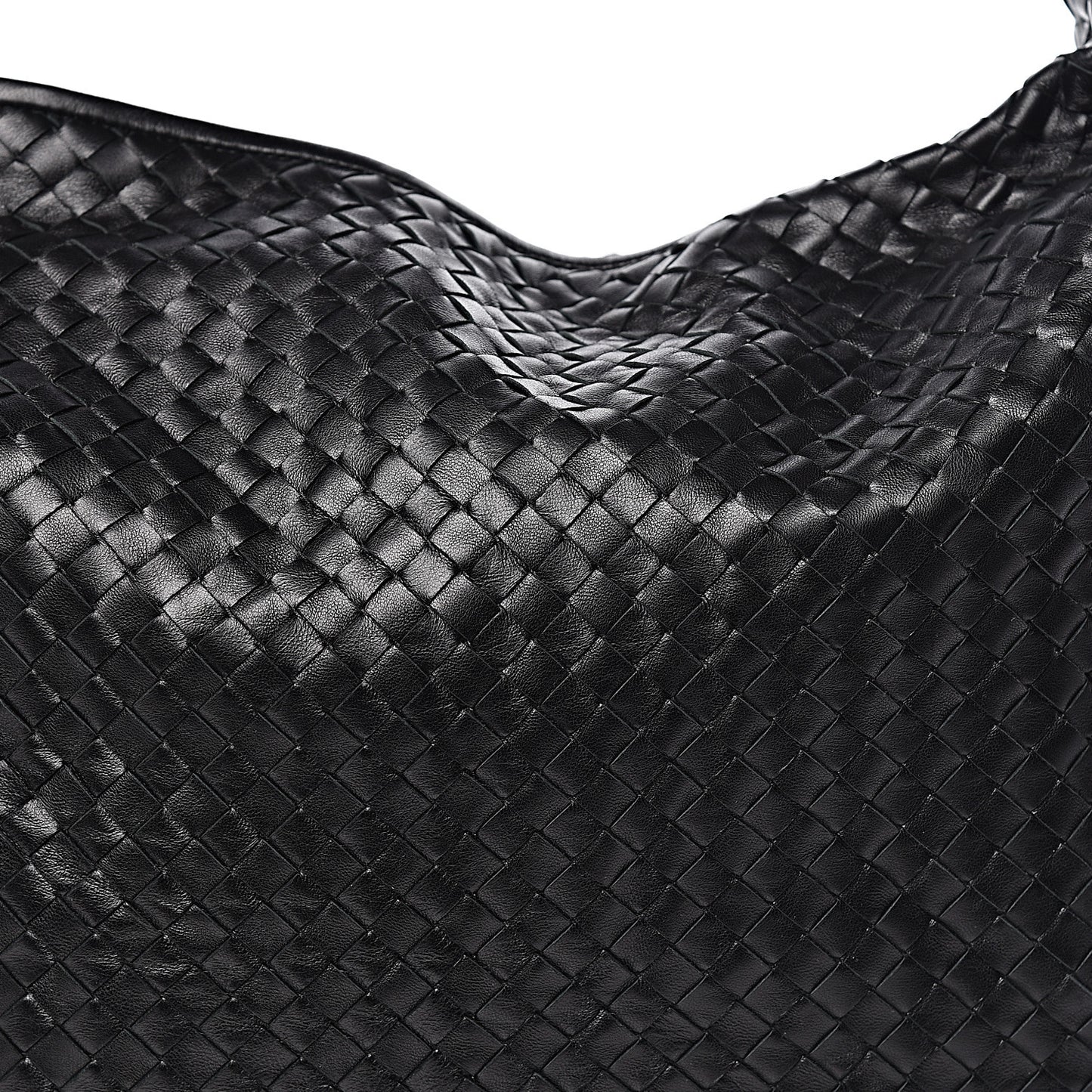Nappa Intrecciato Large Veneta Hobo Black