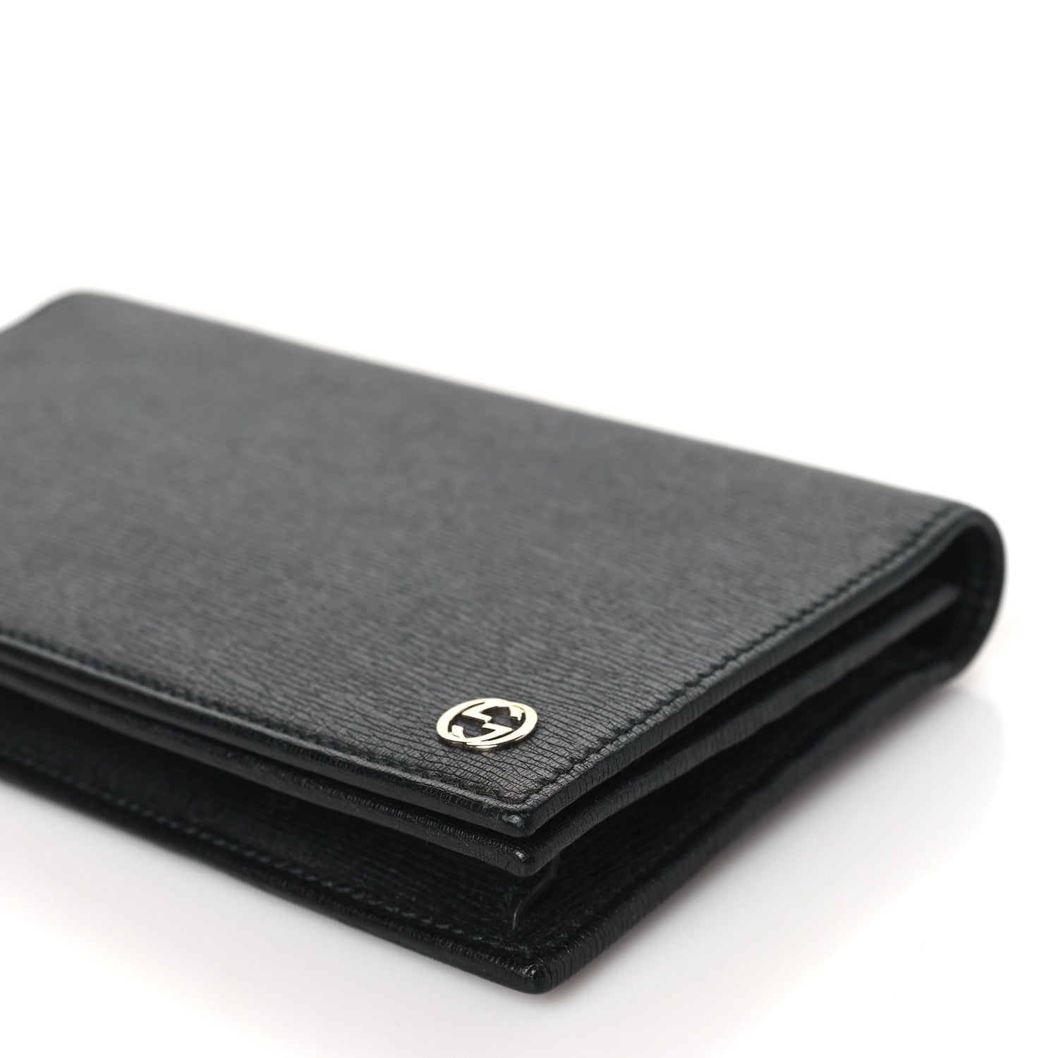 Gucci Textured Calfskin Medium Betty Chain Wallet Black 9 of 9