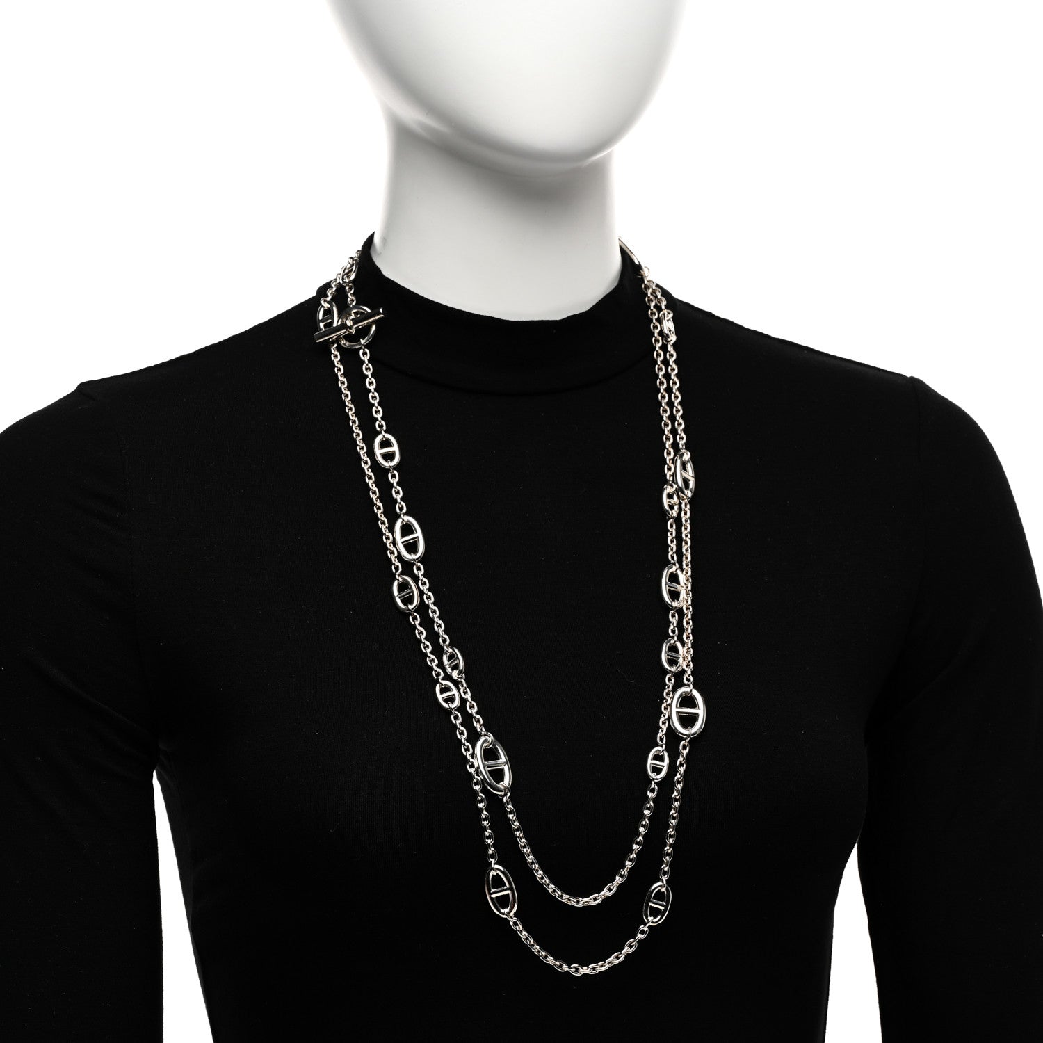Hermes Sterling Silver Farandole Necklace 160 2 of 6