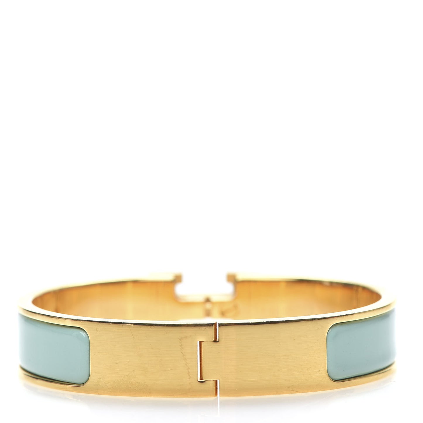 Enamel Narrow Clic Clac H Bracelet PM Vert Aqua