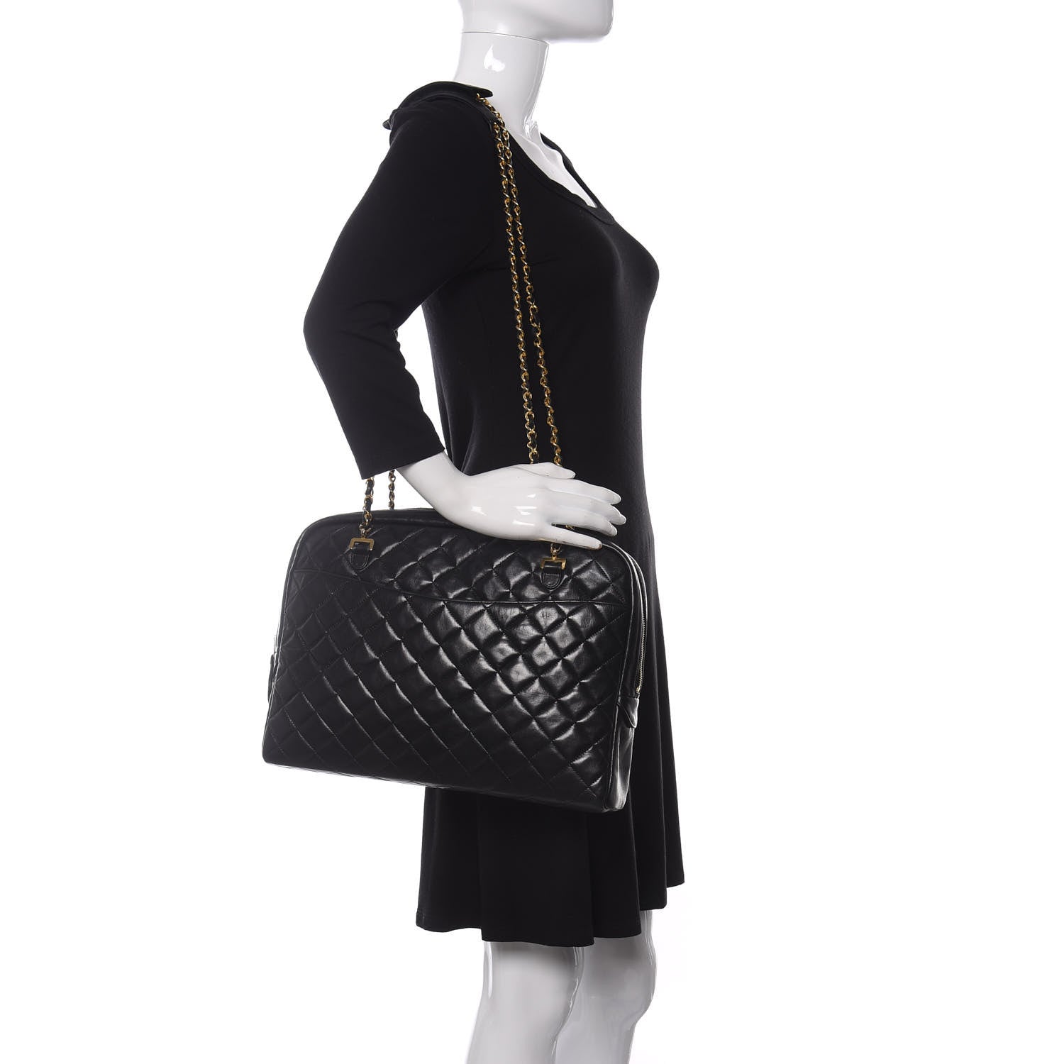 Chanel Lambskin Quilted Shoulder Bag Black 2 of 9
