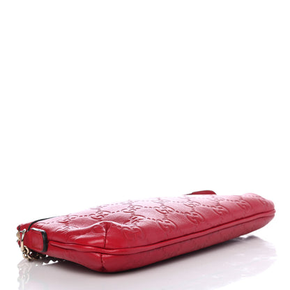 Gucci Guccissima Heart Chain Pochette Red 3 of 4