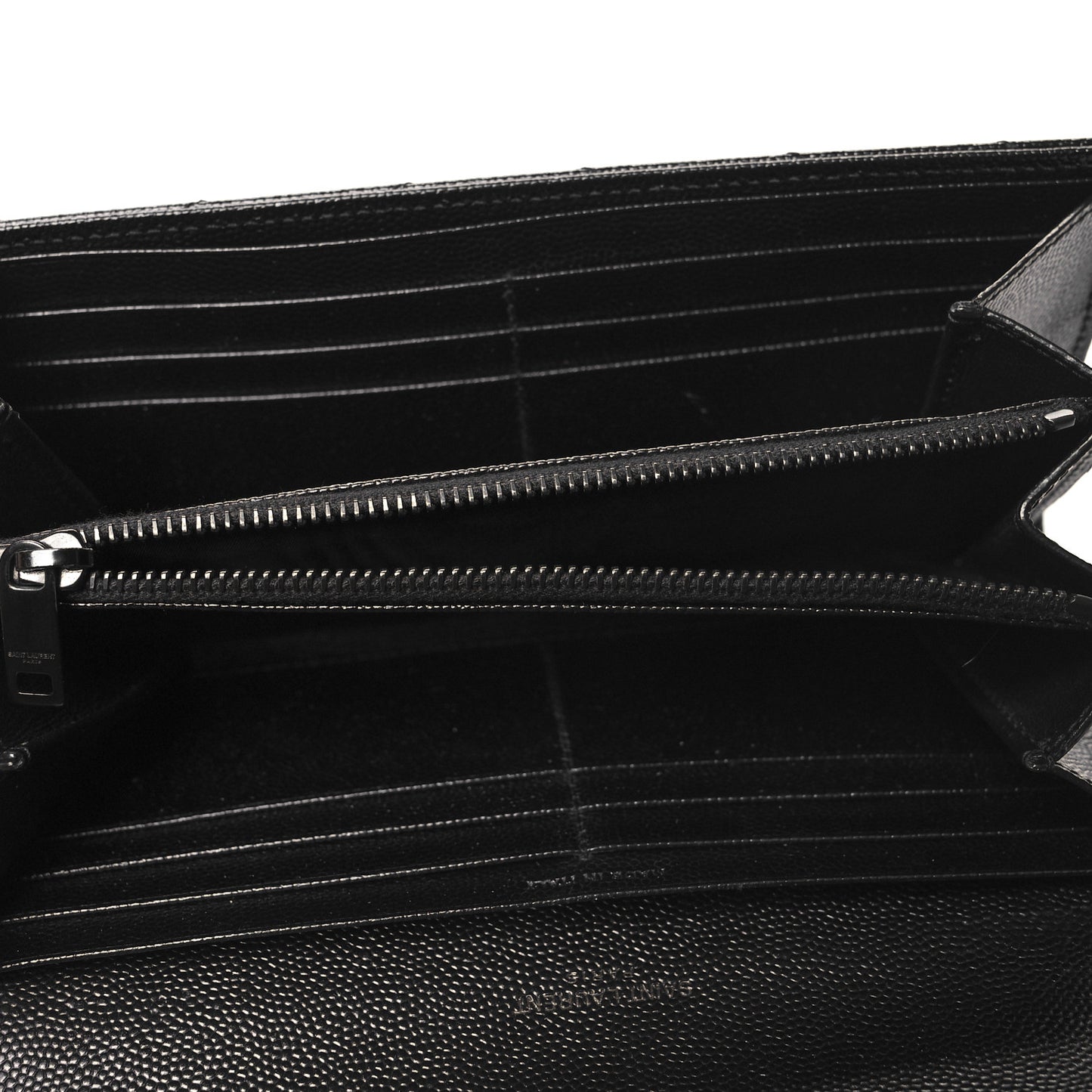 Grain De Poudre Matelasse Chevron Monogram Flap Wallet Black