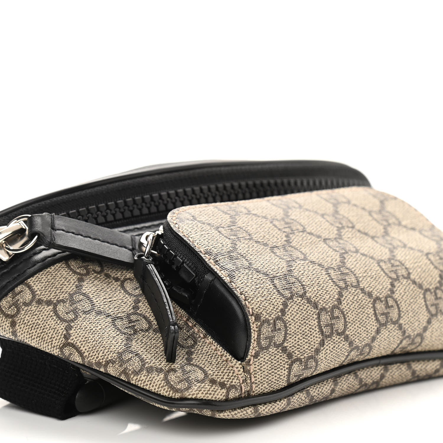 Gucci GG Supreme Monogram Belt Bag Black 10 of 11