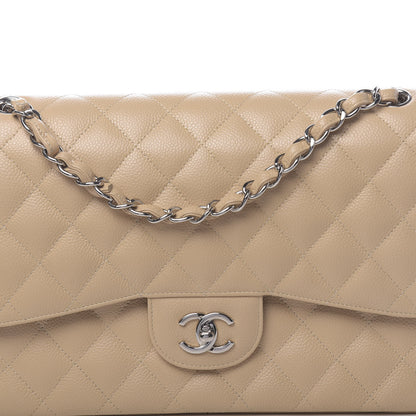 Chanel Caviar Quilted Jumbo Double Flap Beige Clair 10 of 10