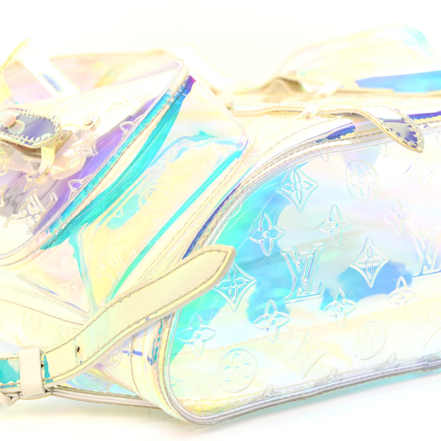 PVC Monogram Christopher Backpack GM Iridescent Prism