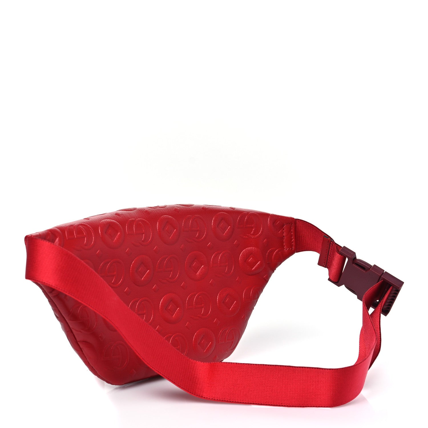 Gucci Calfskin Double G Embossed Childrens Belt Bag Red 3 of 10