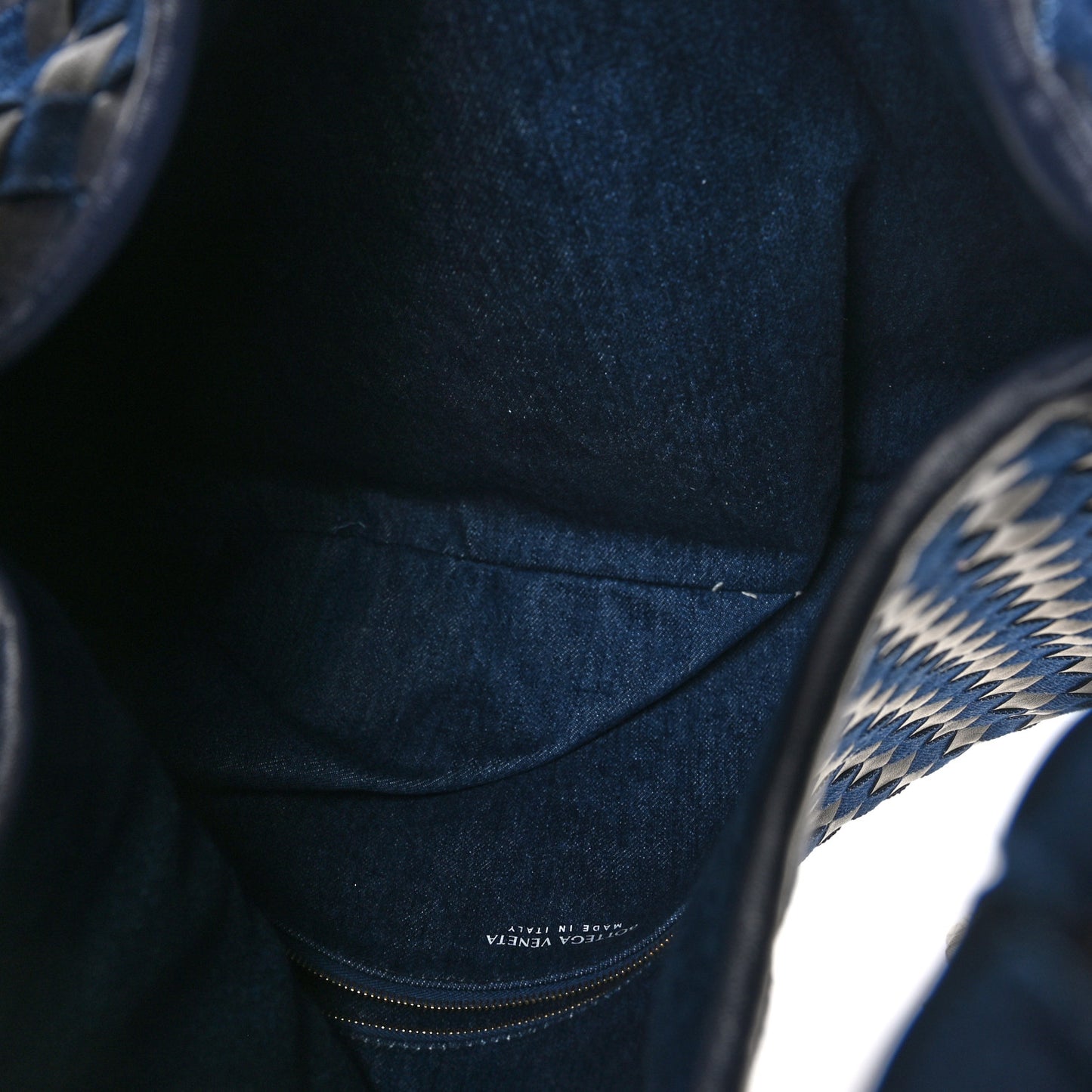 Denim Nappa Intrecciato Large Hop Abyss Indigo