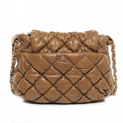 Chanel Lambskin Bubble Quilt Flap Bag Dark Beige 4 of 8