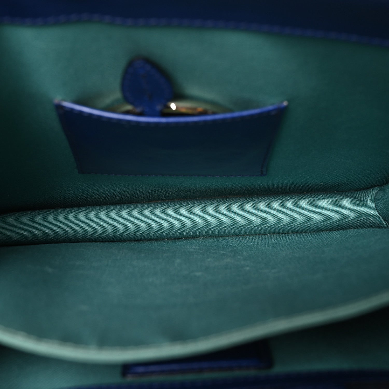 Bulgari Calfskin Large Serpenti Forever Top Handle Blue 7 of 13