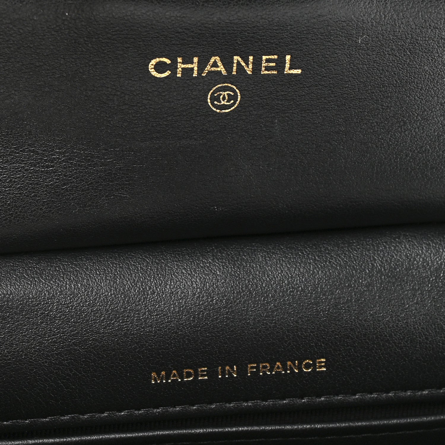 Chanel Calfskin Quilted Lady Handle Flap Card Holder With Chain Black 6 of 11